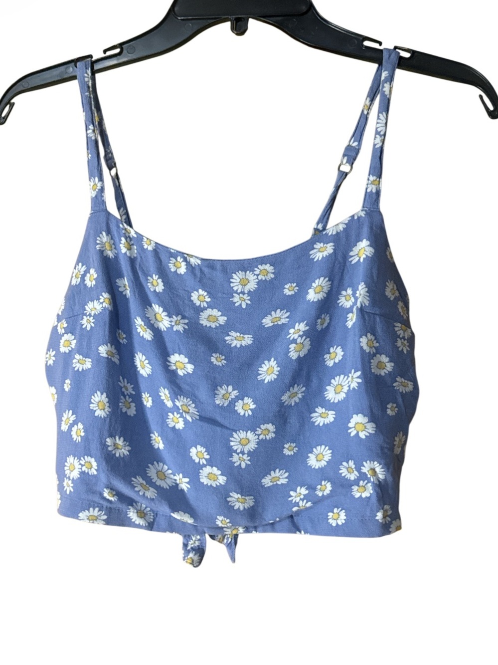 Hollister Blue Daisy Tie-Back Sunflower 🌻 Floral Crop Camisole - Size S